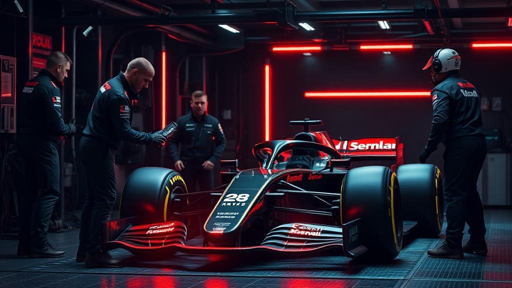 TFA Motorsport pit crew at work